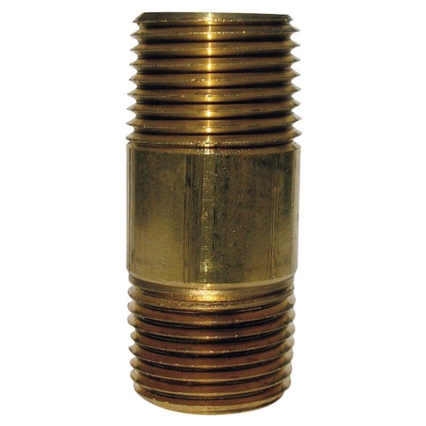 Homeplus+ ATC 1/8 in. MPT X 1/8 in. D MPT Yellow Brass Nipple 6 in. L 6JC126300201019 - main